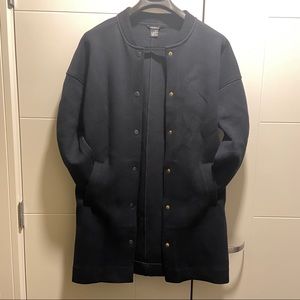 Club Monaco plush long bomber jacket